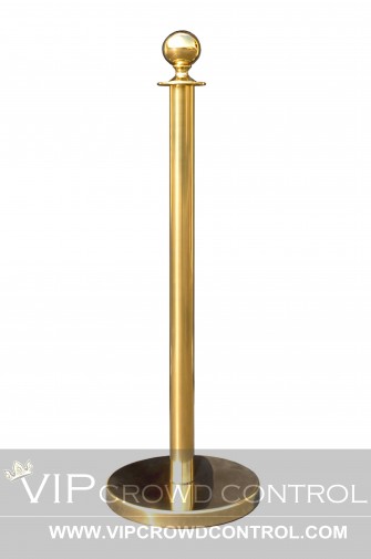 Crown Top Rope Stanchion in Gold Finish