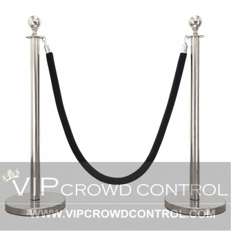 Crown Top Rope Stanchion Set in Mirror Finish