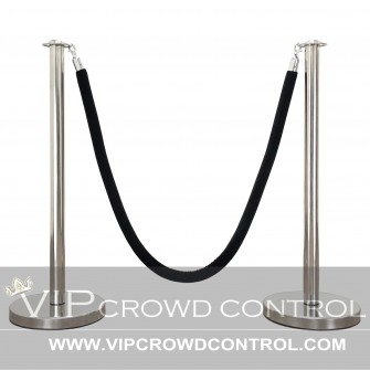Flat Top Rope Stanchion Set in Mirror Finish