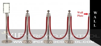 10 pcs Mirror Rope Stanchion Set