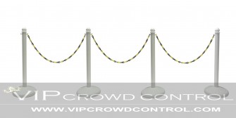 Plastic Stanchion Set with Dome Water Base (4 pcs) + 50' Chain + Sign Frame
