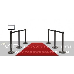 6 Economy Belt Stanchion + Sign Frame + Red Carpet