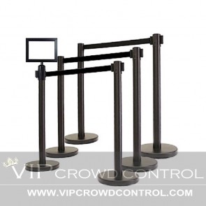 6 VIP Belt Stanchion Set + Sign Frame