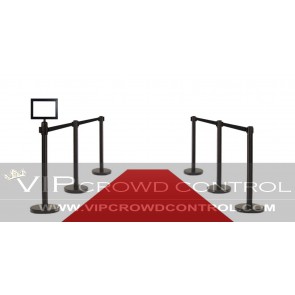 6 Economy Belt Stanchion + Sign Frame + Red Carpet