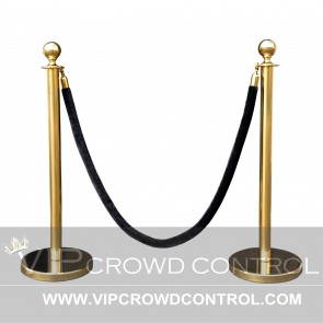 Crown Top Rope Stanchion Set in Gold Finish