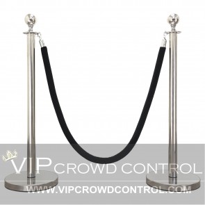 Crown Top Rope Stanchion Set in Mirror Finish