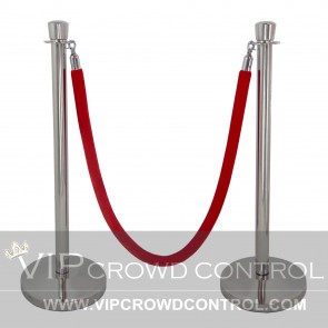 Taper Top Rope Stanchion Set in Dome Base Mirror Finish