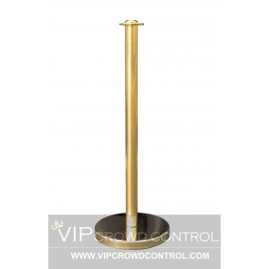 Flat Top Rope Stanchion in Gold Finish