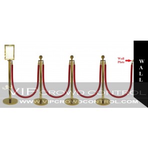 10 pcs Gold Rope Stanchion Set