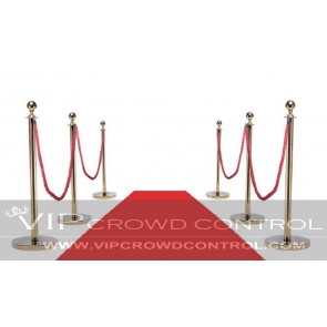 Carpet Combo Gold Rope Stanchion Set