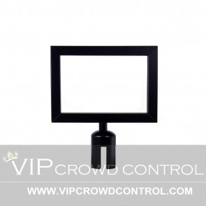 Black Letter Size Sign Frame for 3" diameter post