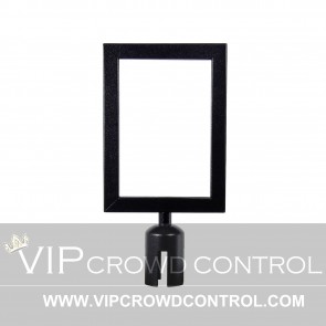 Black Letter Size Sign Frame for 2.5" diameter post