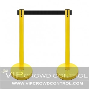 Economy Retractable Stanchion in Yellow Finish in 36"H