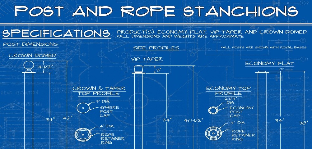 Crown Top Rope Stanchion Set in Mirror Finish Crown Top Rope Stanchion Set in Mirror Finish