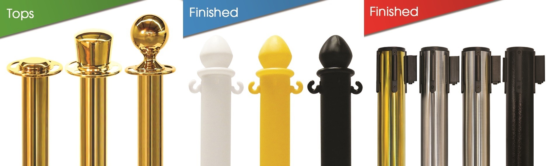 Crown Top Rope Stanchion in Mirror Finish